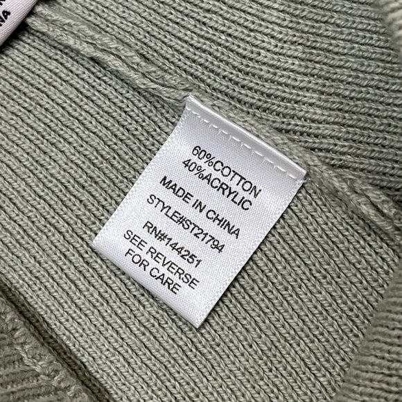 Sincerely Jules Pants Womens M Sage Green Sweater Knit Wide Leg Cargo Pull On - Picture 6 of 11